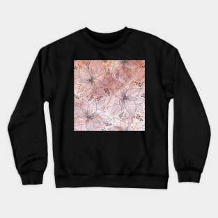 Minimal Colorful Abstract Leaf Pattern Crewneck Sweatshirt